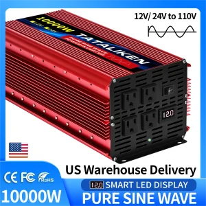 Power Inverter 10000W DC 12V to AC 110V 60HZ