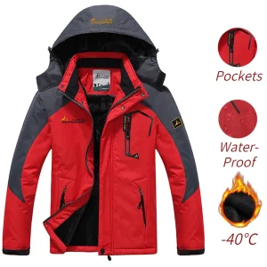 Warm Hooded Fleece Parka Men
