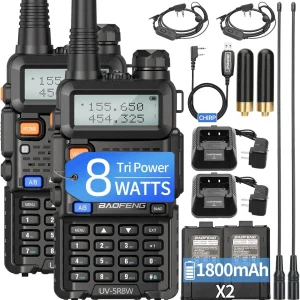 1/2/4 Units of Long Distance Walkie Talkie using UV-5R 8 Watts