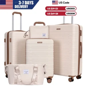 5-piece Hard-shell Luggage set: with Travel Duffle Bag
